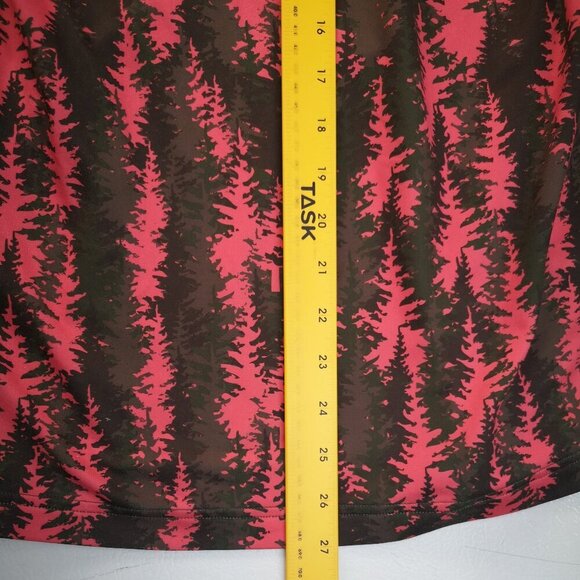 Under Armour Ladies Size Medium Pink Brown Green V-neck Long Sleeves Rash Guard - Picture 11 of 11